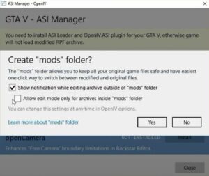 allow edit mode inside openiv